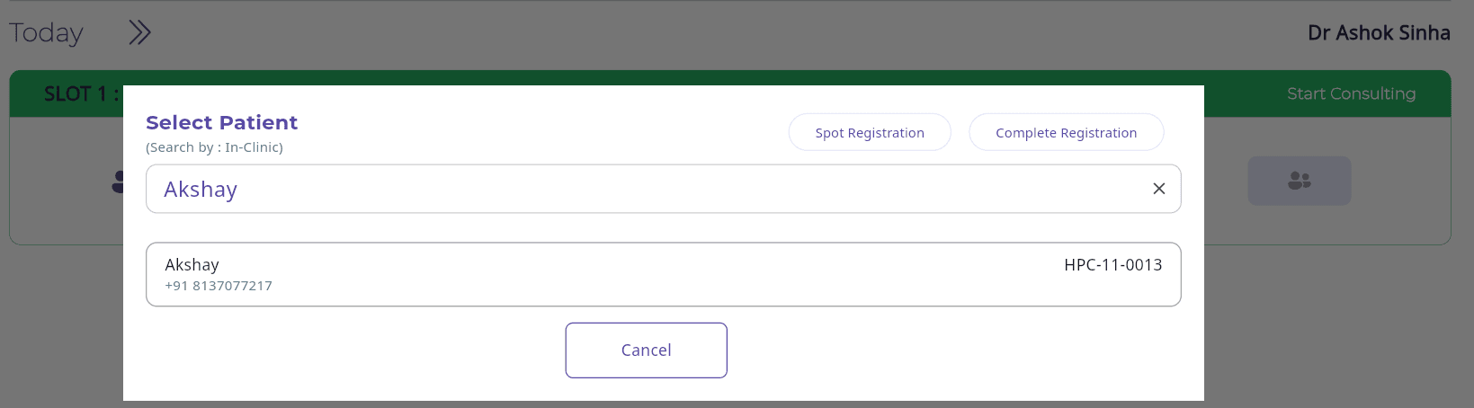 Doctor-side Appointment Booking in FelixaTouch